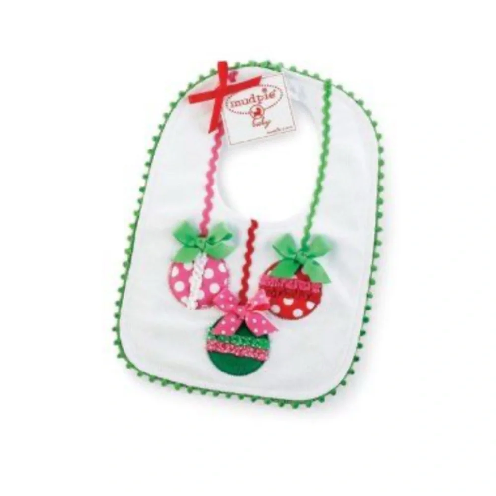 Mud Pie Ornament Pique Bib